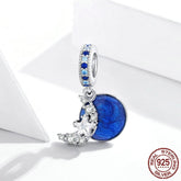Sterling Silver 925 Romantic Blue Bracelet Charm