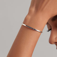 Sterling Silver 925 Courage Bangle Bracelet