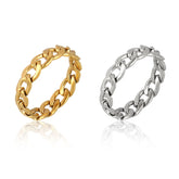 Accessories Unisex Stainless Steel Link Rings