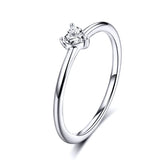 Sterling Silver 925 Heart Stone Finger Rings