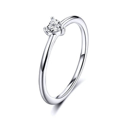Sterling Silver 925 Heart Stone Finger Rings