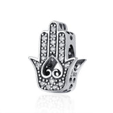Sterling Silver 925 Women Hand Of Fatima Charms fit Bracelets & Necklaces
