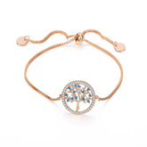 Accessories Women CZ Tree of Life Charm Bangle Bracelet
