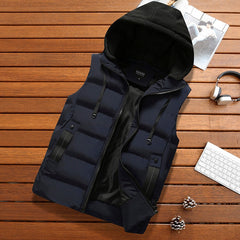 Men Active Waterproof Hooded Casual Vest Jacket