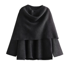 Women Casual Knit Shawl Scarf Shirt