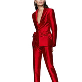 Women Casual Long Sleeve Pencil Pants Suits