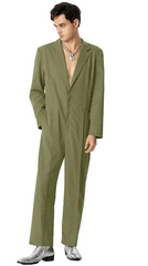 Men Deep V-neck Long Sleeved Formal Jumpsuits