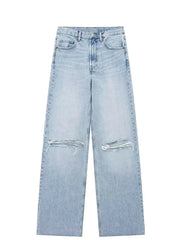 Women Baggy Ripped Denim High Waist Jeans