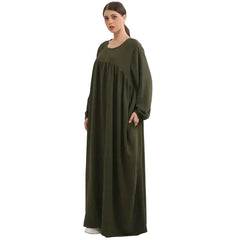 Women Classic Long Sleeve Abaya Dress