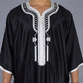 Men Moroccan Dubai Embroidered Abaya Summer