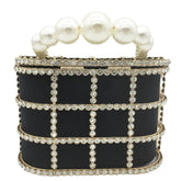 Accessories Women Boutique Pearl Crystal Top-Handle Bucket Bag