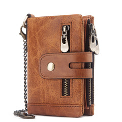 Men Cowhide Genuine Leather Wallet Coin Purse