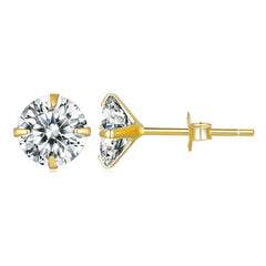 Sterling Silver 925 Platinum Cubic Zirconia Hypoallergenic Earrings
