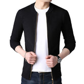 Mens Knitted Slim Fit Cardigan Sweater