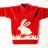 Kids Warm Cartoon Animal Print Sweater