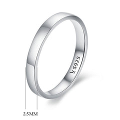Sterling Silver 925 Classic Round Ring
