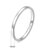 Sterling Silver 925 Classic Round Ring