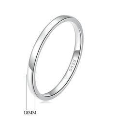 Sterling Silver 925 Classic Round Ring