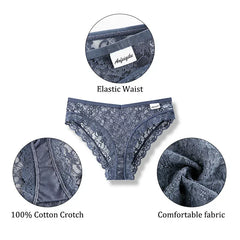 Women Low Rise Panties Transparent Lingerie