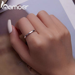 Sterling Silver 925 Classic Round Ring
