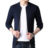 Mens Knitted Slim Fit Cardigan Sweater