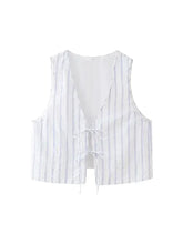 Women Striped Vest Sleeveless Tops + High Waist Long Casual Pant 2 Piece Outfits