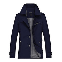 Mens Long Cotton Windbreaker Jacket