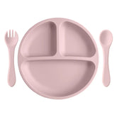 Kids Infant Eating Training Silicone Tableware Set