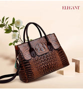 Womens Genuine Crocodile Leather HandBag