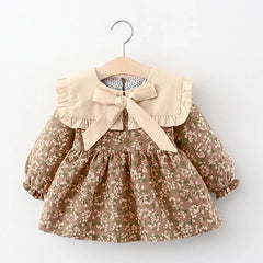 Newborn Baby Girls Floral Princess Cut Dresses