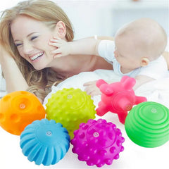 Kids 6 Pcs Baby's Tactile Senses Touch Hand Training Massage Soft Ball Toy
