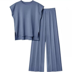Women Casual Sleeveless Sweater Co Ord Suit
