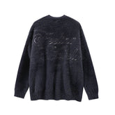Women Angels Embroidery Cashmere Design Knitted Oversized Sweater