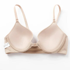 Women Casual Thin Padded Underwire Bra+ Panties Set