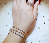 Women Elegant CZ Rose Gold Bracelets