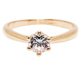 Woman Accessories Classic 0.5ct Round Zirconia Rings
