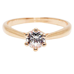 Woman Accessories Classic 0.5ct Round Zirconia Rings