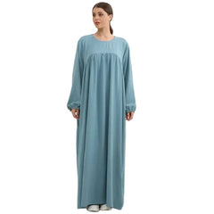 Women Classic Long Sleeve Abaya Dress