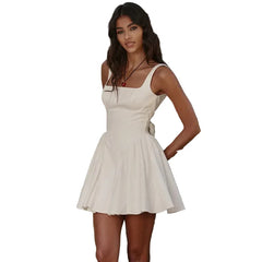 Woman Elegant White Evening Dress