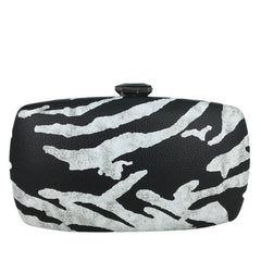 Women Boutique Zebra Pattern Evening Chain Handbags