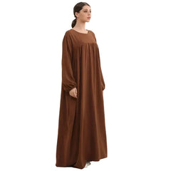 Women Classic Long Sleeve Abaya Dress