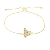Women Cubic Zirconia Bee Charm Bracelet
