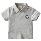 Kids Active Polo Short Sleeve Lapel Cotton Toddler T-shirts Blouses