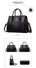 Womens Genuine Crocodile Leather HandBag