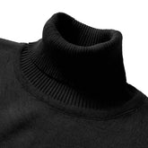 Mens Vintage Knitted Warm Turtleneck Sweater Tops