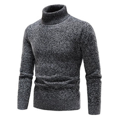 Men Winter Pullover Fleece Turtleneck Sweater