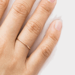 14K Gold Filled Sparkle Stacking Ring Minimalism Jewelry Knuckle Ring Hypoallergenic Jewelry Tarnish Resistant Rings