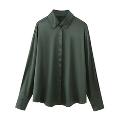 Women Wide Wrist Sleeve Loose Shirt + Vintage Pants Suits