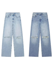 Women Baggy Ripped Denim High Waist Jeans