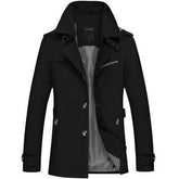 Mens Long Cotton Windbreaker Jacket